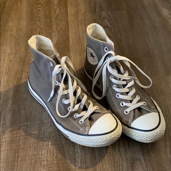Gray Converse High Tops